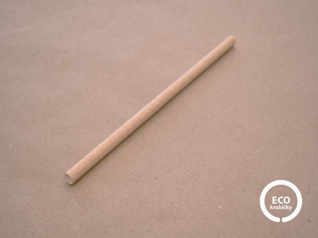 Bio papierová slamka KRAFT 24,5 cm Ø 1 cm