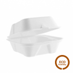 Hamburgerbox aus Zuckerrohr “double wall” 450 ml 15 x 15 cm